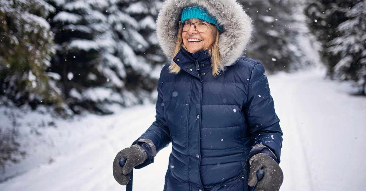 Woman walking outside to get exercise for her joints