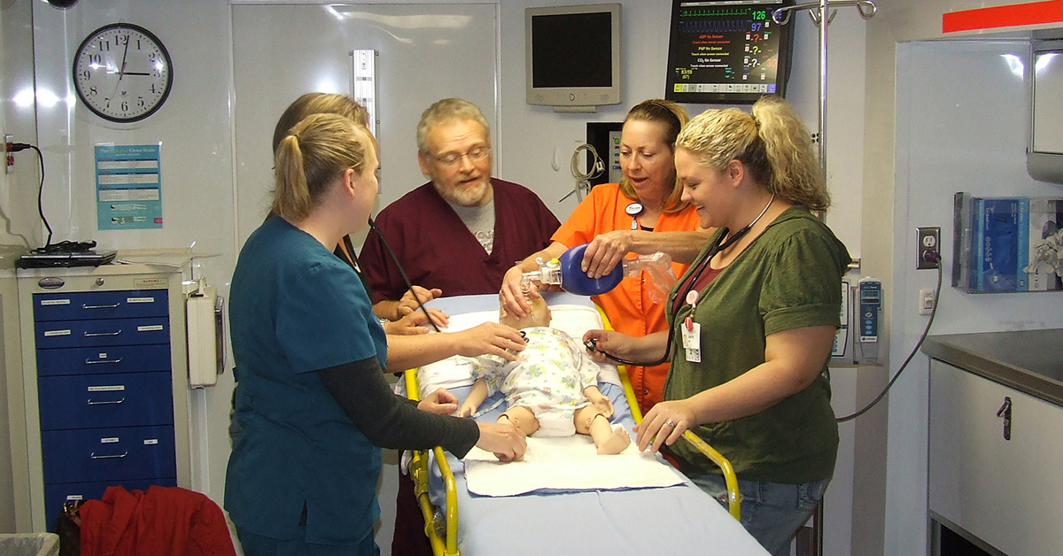 Dr. Terry Johnson and his colleagues during training