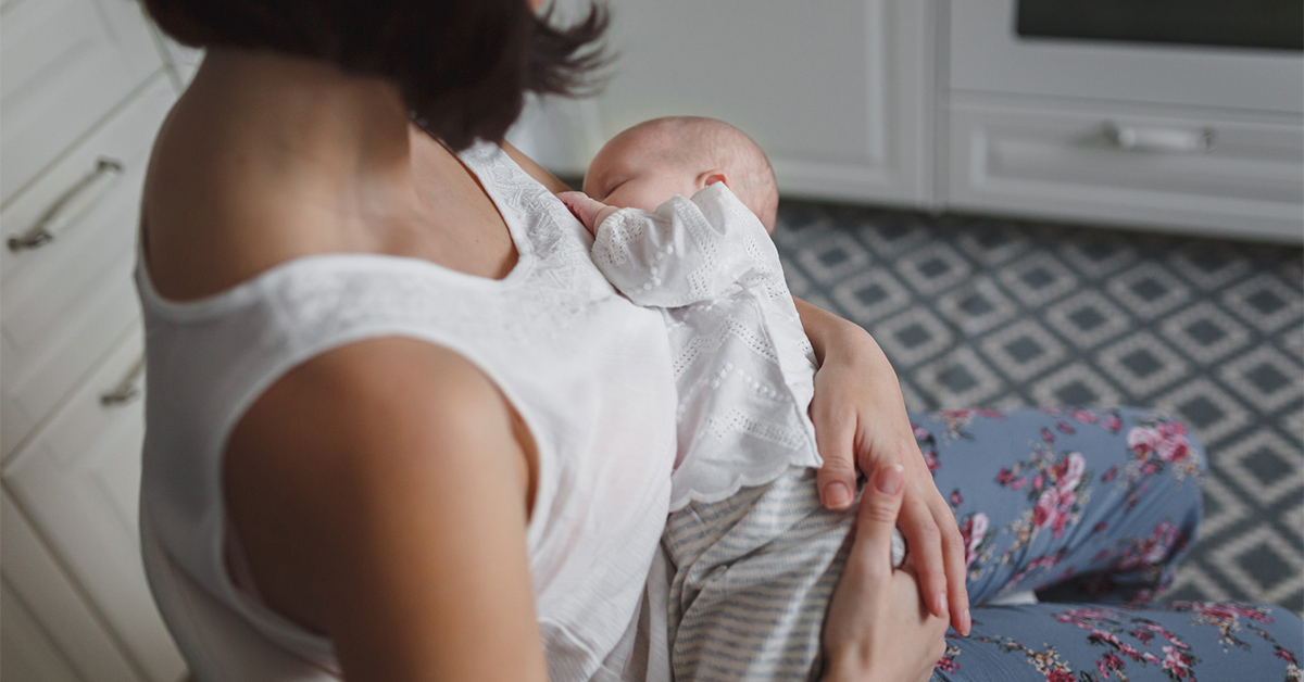 Mother breastfeeding her baby